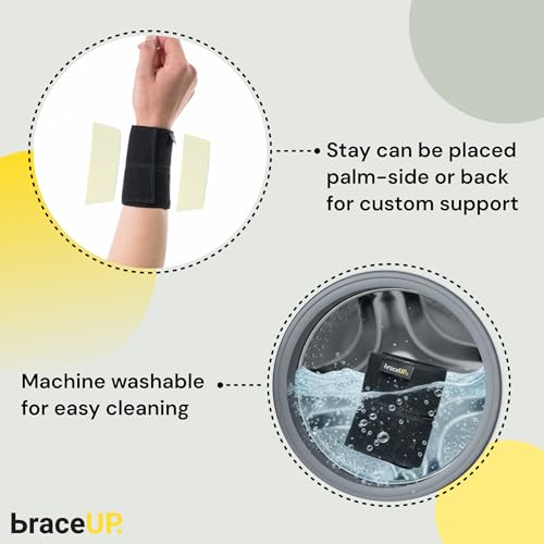 BraceUP Cheer Wrist Braces – Gymnastics & Cheerleading Wrist Support Wraps for Kids and Teens, Lightweight, Low-Profile Design, 2-Pack