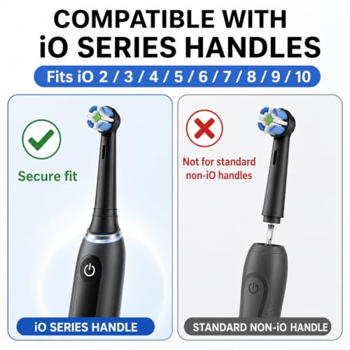 Replacement Brush Heads Compatible with Oral iO,Black 8 Pack Black