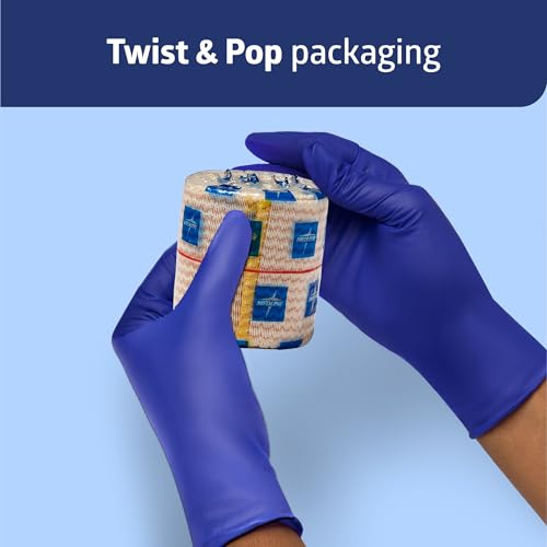 Medline Non-Sterile Matrix Elastic Bandages with Self-Closure, Stretched, 2" x 5 yd. (5.1 cm x 4.6 m), Ideal for Wound Care, Pack of 10