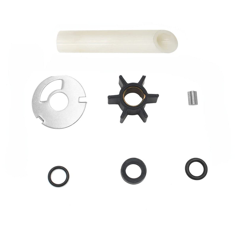 MARKGOO 89981Q1 Water Pump Impeller Repair Kit Replacement for Mercury and Mariner Outboard 4 4.5 6 7.5 9.8 HP Boat Motor Engine Parts 1975-1986 Used Driveshaft Diameter .456 Inch 47-89981T1