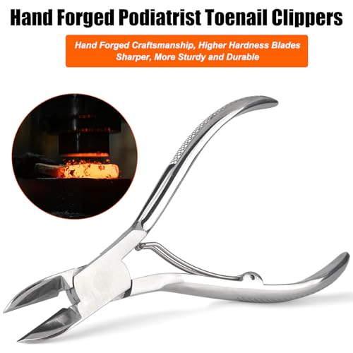 Toenail Clippers for Thick and Ingrown Nails, Curved Blade Curved Blades