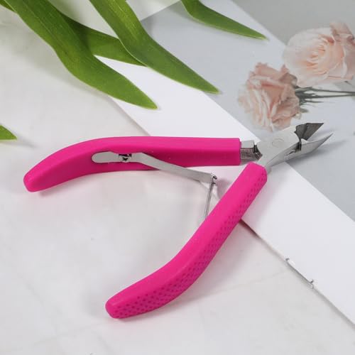 Cuticle Trimmer,Stainless Steel Cuticle Clippers with Non-Slip Silicone Handle,Professional Nail Trimmer Remover Tool for Manicure And Pedicure