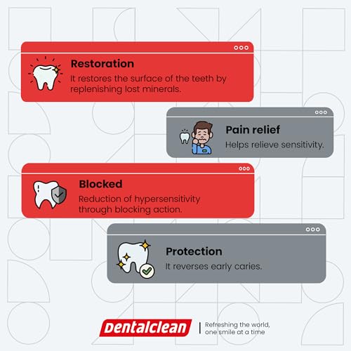 Dentalclean - Pack of 3 Regenerating + Sensitive 5-in-1 Dental Gels - Enamel Regeneration, Cavities Prevention and Sensitivity Reduction - REFIX Technology, Mint Flavor - 3.7 oz (104g) 1.2 Ounce (Pack of 3)