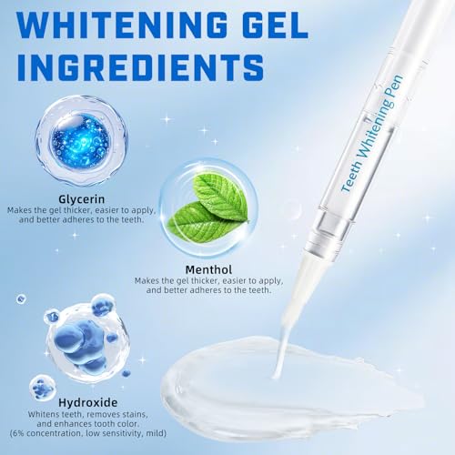 Falefale Teeth Whitening Pen with Precision Brush (0.11 Fl Oz (Pack of 4)) 0.11 Fl Oz (Pack of 4)