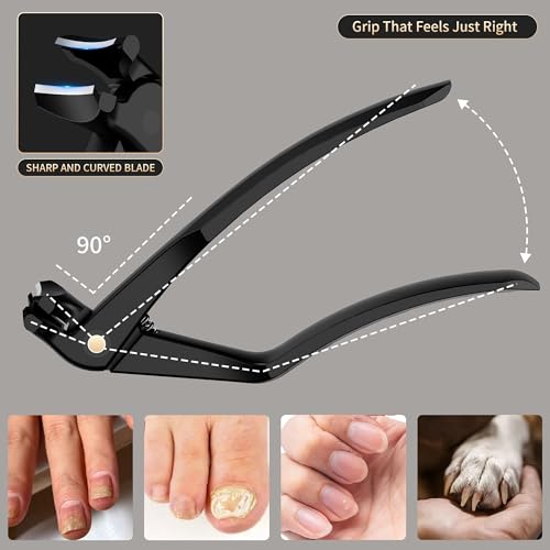 Long Handle Toenail Clippers for Seniors Curved Head Toe Nail Clippers for Thick Nails for Elderly