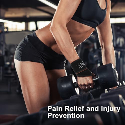 2 Pack Wrist Compression Strap and Brace, Sport Wrist Support for Women and Men – Ideal for Work,Fitness, Weightlifting, Yoga, Sports,Tendonitis – Adjustable Splint Fits Right and Left Hand