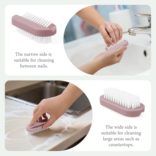 Nail Brush for Cleaning Fingernails, Larbois Deep Cleaning Fingernail Brush Two Sided Hand Fingernail Scrub Brush for Cleaning Nail Scrubber Brush Heavy Duty Foot Brush for Men Women Toes 4 PCS
