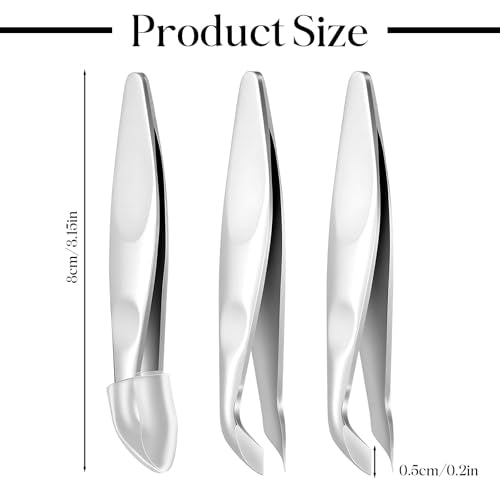 3Pcs Mini Cuticle Trimmer, Stainless Steel Cuticle Nail Clippers