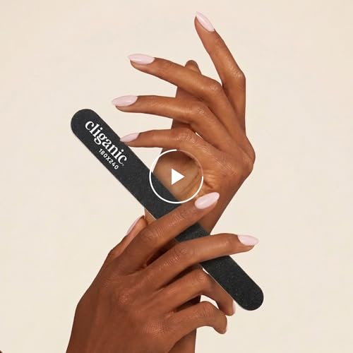 Cliganic 12 Pack Nail File Set: 180/240 Grit | Professional Emery Boards for Natural, Gel & Acrylic Nails | Washable Double Sided Kit | Cliganic 90 Days Warranty 12 Count (Pack of 1)