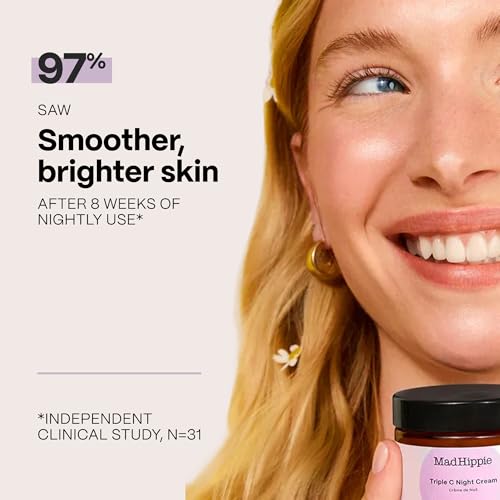 Mad Hippie Triple C Night Cream – Face Moisturizer, Skin-Brightening, Anti-Aging Skin Care with 3 Forms of Vitamin C, 2.1 Oz 2.1 Ounce (Pack of 1)