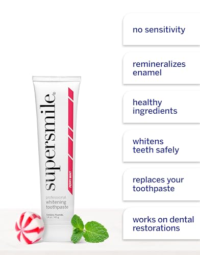 Supersmile Peppy Mint Whitening Travel Kit, 5-Piece TSA Set