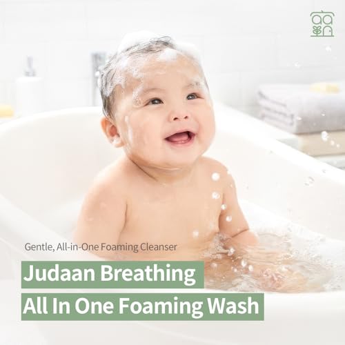 Breathing All-in-One Foaming Wash, Gentle Facial Cleanser & Body Wash, Deep Pore Cleansing Foam for Sensitive Skin, Hydrating Daily Face Cleanser, 500ml / 16.9 fl oz