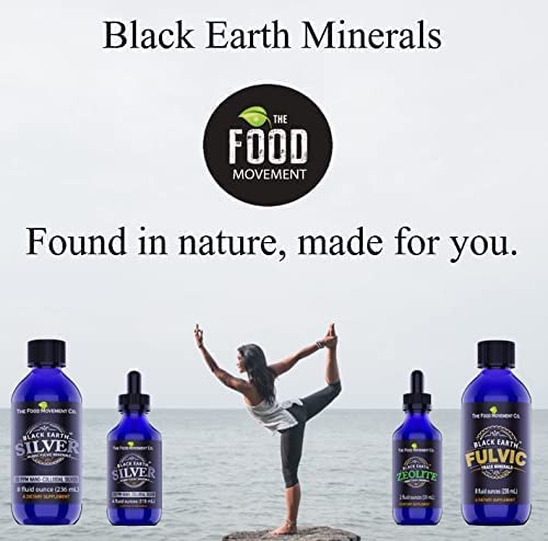 The Food Movement Black Earth Zeolite with Humic Fulvic Acids, Trace Minerals for Gut Health, Immune Support - 1oz Liquid Drops Supplement 1 Fl Oz (Pack of 1) - BeesActive Australia