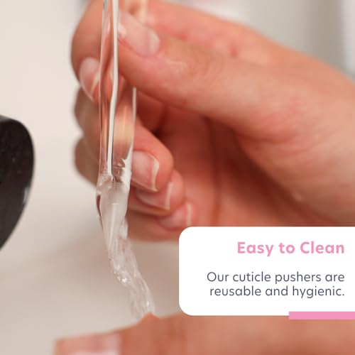 Bona Fide Beauty Czech Glass Cuticle Pusher (Clear), 1Pc with Pouch Clear