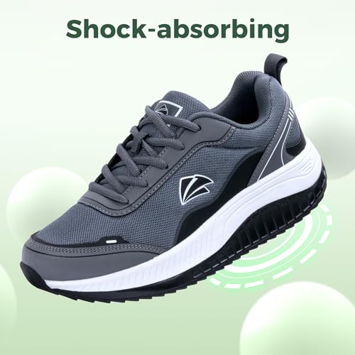 IIV Women Walking Shoes Plantar Fasciitis Arch Support Orthotic Sneakers 10 Blackgray