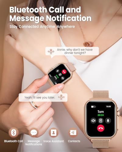 Smart Watch for Women for iPhone Android:1.85" Smartwatch Fitness Tracker Pinksand 1.85