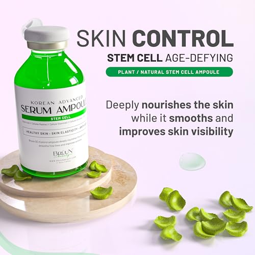 BRÜUN SC - Control Botanical Stem Cell Ampoule - Korean Serum Booster for Face and Body Skin Care Serum 1.18 fl.oz