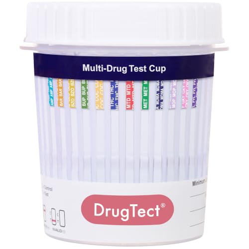 DrugTect 12 Panel Drug Test Cup - CLIA Waived Fentanyl - 5 Pack