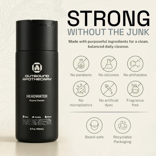 Enzyme Powered Face Cleanser for Men - Deep Pore Cleansing - 5oz
