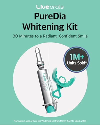 Live Orals Pure Dia Teeth Whitening Gel Kit and PureDia Whitening Toothpaste 80g