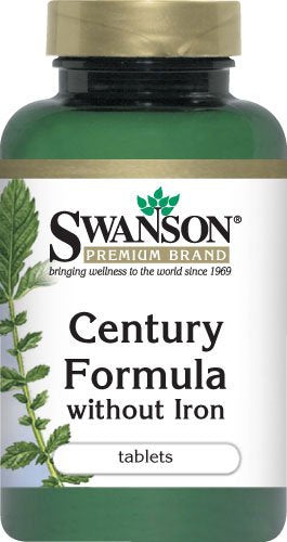 Swanson Century Formula Multivitamin Without Iron, 130 Tablets | Provides a Full Day's Supply of 15 Essential Vitamins and Minerals, Helps Fill Nutritional Gaps in the Diet 130 Count (Pack of 1)