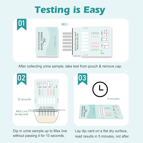 Easy@Home 6 Panel Urine Drug Test Kit - 15 Pack Multi Drug Screening Tests 15 Count (Pack of 1)