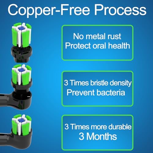 iO Replacement Heads Compatible with Oral B iO Electric Toothbrush (8 Black, 8 Pcs) 8 Black 1 Count (Pack of 8)