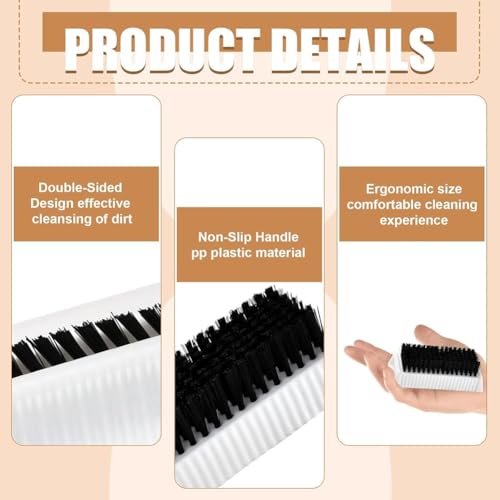 2PCS Nail Brush Surgical Scrub Brushes Two-Sided Stiff Hand and Nail Brush Non-Disposable Sterile Hand Scrubber with Nail Cleaner Hand and Nail Cleaning Brush Fingernail Brushes Nail Scrub Brushes