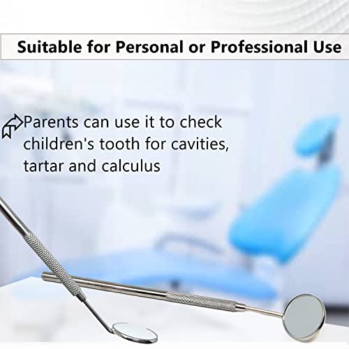 Dental Mouth Teeth Inspection Mirror #5 with Stainless Handle, Cone Socket, Total Length 6.5" 6.5 Inch (Pack of 1)