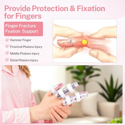 Finger Splint Brace Set for Joint Stabilization, 3-Size 5 Pack Fits Thumb/Middle/Index/Ring/Pinky Finger - Soft Support for Trigger Finger, Sprains, Arthritis & Broken Fingers (S/M/L)