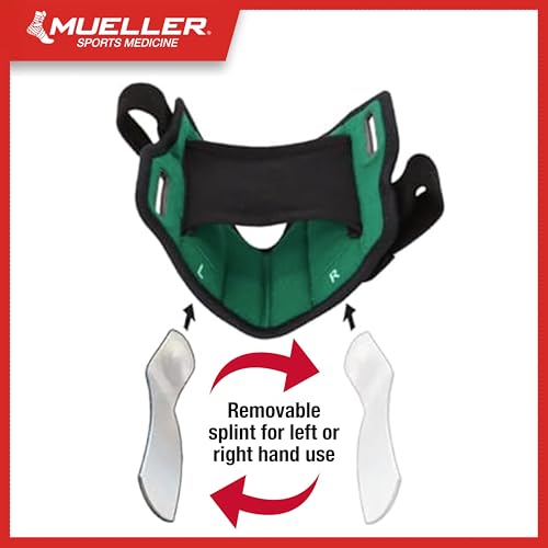 MUELLER Sports Medicine Reversible Green Wrist Brace for Men and Women, Wrist Pain Relief Support, Ideal for Carpal Tunnel, Tendonitis, Arthritis, Fits Left or Right Hand, Black, One Size