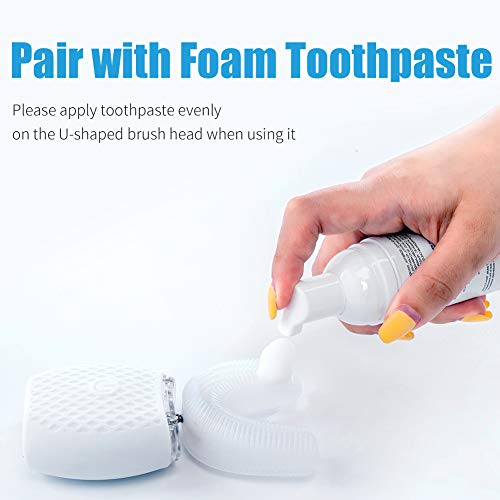 Ultrasonic Toothbrush for Adults Automatic Electric Toothbrush Portable Washable Soft Bristles 30s Automatic Timer Wireless Charging Dual-Use for Travel & Home