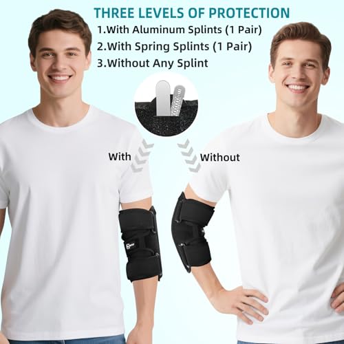 Elbow Brace for Cubital Tunnel Syndrome, Elbow Splint for Sleep Black-Right