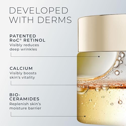 RoC Deep Wrinkle Rich Cream, Daily Anti-Aging Firming Cream, fragrance-free