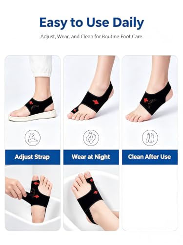 2PCS Bunion Corrector for Women & Men, Comfort Hallux Valgus Toe Straightener Sleeve, Breathable Big Toe Support Splint for Sleeping & All Day Wear