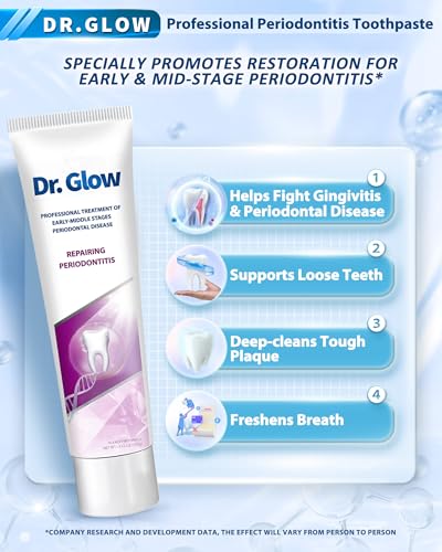 Dr. Glow Gum Disease Toothpaste 3.52oz + Toothpaste for Seniors 3.52oz