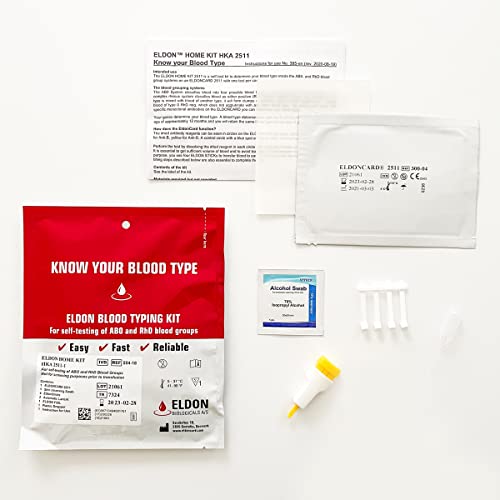 Original Home Blood Typing Kit - New Package + Improved Lancet (4 kits) 4
