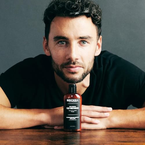 Brickell Men's Daily Essential Face Moisturizer for Men, Fast-Absorbing Face Lotion with Niacinamide, Green Tea, and Hyaluronic Acid, 4 Ounce, Unscented 4 Fl Oz (Pack of 1)