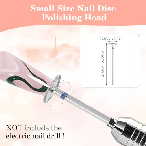 Andibro 2Pcs Sanding Disc Nail Drill Bits,Electric Foot File Hard Skin Remover Discs Emery Carbide Callus Remover Pads Pedicure Sandpapers Replacement Cracked Skin Callus Removal for Manicure Pedicure