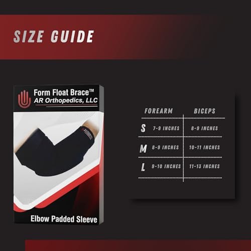 CubiFloat™ Elbow Sleeve – Adjustable Elbow Support for the Cubital Tunnel, Ulnar Nerve Pressure Relief & Sleep Positioning Small