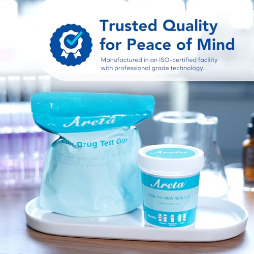 Areta 5 Pack 5 Panel Instant Drug Test Kits Cups - Testing Marijuana (THC), COC, OPI 2000, AMP, BZO - Urine Drug Screen - #ACDOA-754 5 Count (Pack of 1)