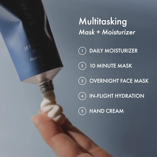 Summer Fridays Mini Jet Lag Mask - Hydrating Overnight Face Mask, Moisturizer + Eye Cream - Enriched with Hyaluronic Acid, Niacinamide, + Antioxidants - Multitasking Travel Size Skin Care (1 Oz) 1 Ounce (Pack of 1)