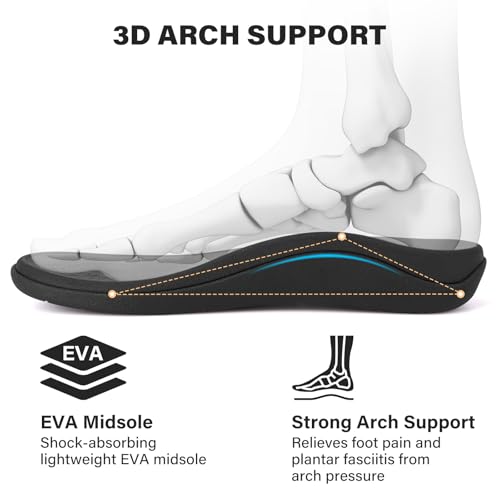 V.Step Orthopedic Slipper with Arch Support, Orthotic Slipper for Plantar Fasciitis Pain Relief,House Slipper for Man Women, Sherpa Lining Bedroom Slipper Shoe Indoor Outdoor Anti-Skid Rubber Sole 9 Wide Women/8 Men Grey