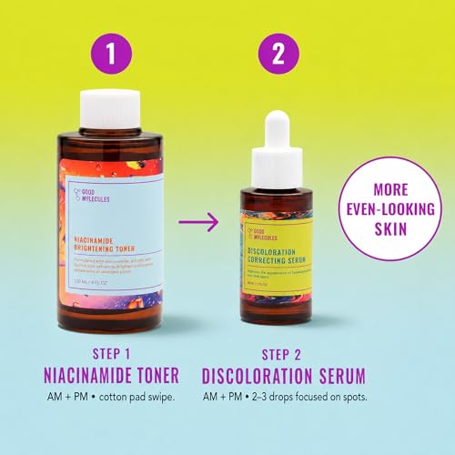 Good Molecules Post-Blemish & Discoloration Duo, Serum + Niacinamide Toner 2 Piece Set