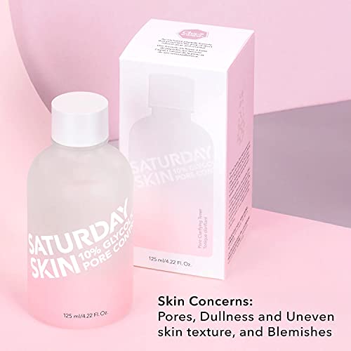 Saturday Skin Pore Clarifying Glycolic Acid Toner: Pore Minimizer Face Pore Toner