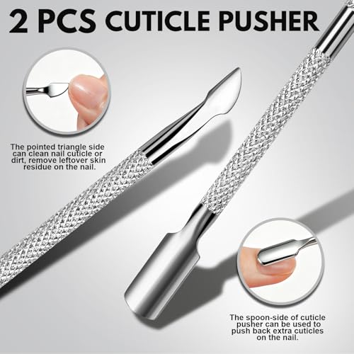 FANDAMEI Cuticle Kit, Cuticle Trimmer, 54Pcs Manicure Kit For Women