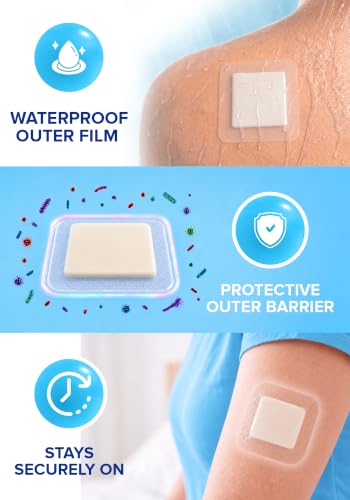 40Pcs Silicone Foam Dressing | 3x3 Bed Sore Bandages | Wound Care FSA&HSA 3x3 40ct