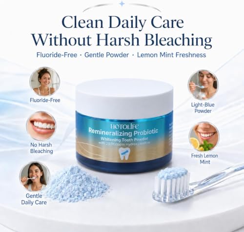 Remineralizing Tooth Powder Nano hydroxyapatite Tooth Powder Lemon Mint