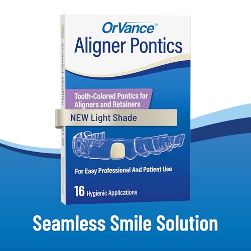 ORVANCE Aligner Pontics - Light Shade (32 Count) | Fills The Space of Missing Teeth in Clear aligners and Retainer Trays