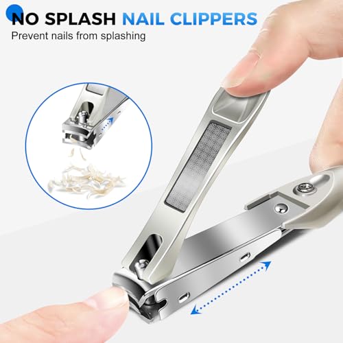 Long Handle Ingrown Toenail Clippers for Seniors Thick Toenails, 2026 Angled Large Toe Nail Clippers for Thick Nails with Wide Opening, Heavy Duty Large Nail Clippers for Men Women Adults with Catcher